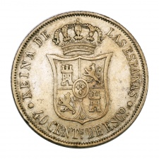 Spanyolország II. Izabella 40 Centimos 1866