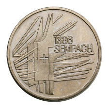 Svájc 5 Frank 1986 B Sempachi csata BU