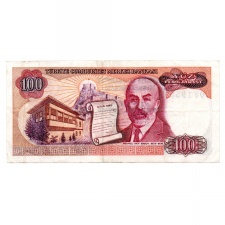 Törökország 100 Lira Bankjegy 1984 P194a