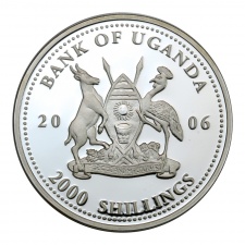 Uganda 2000 Shilling 2006 PP Hall of Fame of Football Puskás