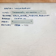 Vásárhelyi Antal Mennyből az angyal festmény 1996