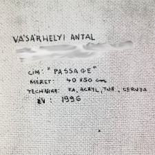 Vásárhelyi Antal Passage festmény 1996