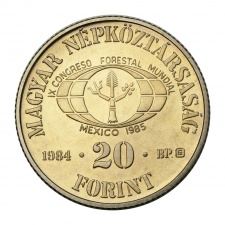 FAO 20 Forint 1984 BU Védd az erdőt 