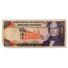 Venezuela 50 Bolivár Bankjegy 1990 P65c