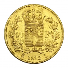 XVIII. Lajos arany 40 Frank 1816 L
