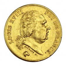 XVIII. Lajos arany 40 Frank 1816 L