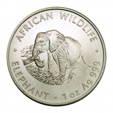 Zambia 1 UNCIA 5000 Kwacha 2000 Elefánt Ag999 matt felület