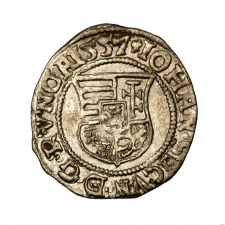 János Zsigmond Denár 1557 N-P Huszár: 23 (IOHAN)