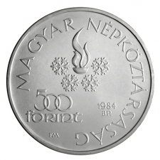 1984. Téli Olimpia Sarajevo ezüst 500 Forint. BU