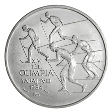 1984. Téli Olimpia Sarajevo ezüst 500 Forint. BU