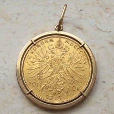 ferenc József 100 Korona 1915 UV. ékszernek kialakítva