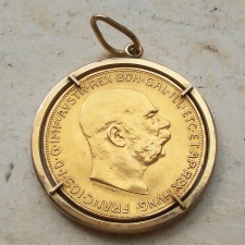 ferenc József 100 Korona 1915 UV. ékszernek kialakítva