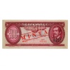 100 Forint Bankjegy 1949 MINTA lyukasztás és bélyegzés B665