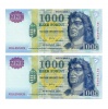 1000 Forint Bankjegy Millennium 2000 DA UNC sorszámkövető pár