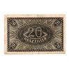 20 Fillér Postatakarékpénztár jegy 1920 VF