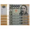 20000 Forint Bankjegy 2015 MINTA sorszámkövető 4db