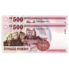 500 Forint Bankjegy 2001 EC UNC sorszámkövető pár