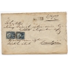 1871-es Réznyomatos 10 Krajcár pár levélen SZATMÁR bélyegzés