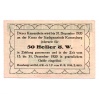 Ausztria Notgeld Korneuburg 50 Heller 1920 rózsaszín