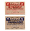 Ausztria Notgeld Dunkelstein 10-20 Heller 1920 2db