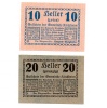 Ausztria Notgeld Kirchheim 10-20 Heller 1920