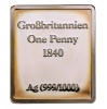 Bélyegérem Fekete Egy Penny-s Ag999