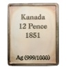 Bélyegérem Kanada 12 Penny 1851 Ag999