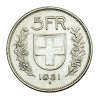 Svájc ezüst 5 Frank 1951 B